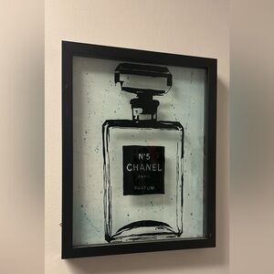 Chanel glass shadow box wall art